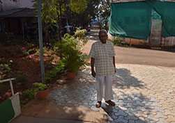 One of the residents strolling outside.